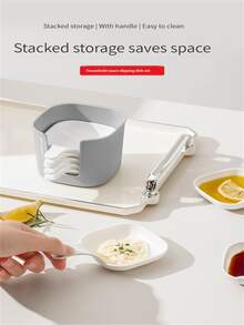 Condiment Dishes Set For Home Use, Including Dipping Dishes, Vinegar Dishes, Dry Dishes, Bone Plates, Pickle Plates, Seasoning Dishes - gray color - View 1