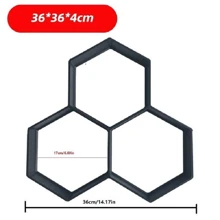 鋪路模具花園路徑製造商塑料DIY花園模具手動鋪設水泥磚石路混凝土模具可重覆使用手動鋪設 - 黑色 - 查看 4