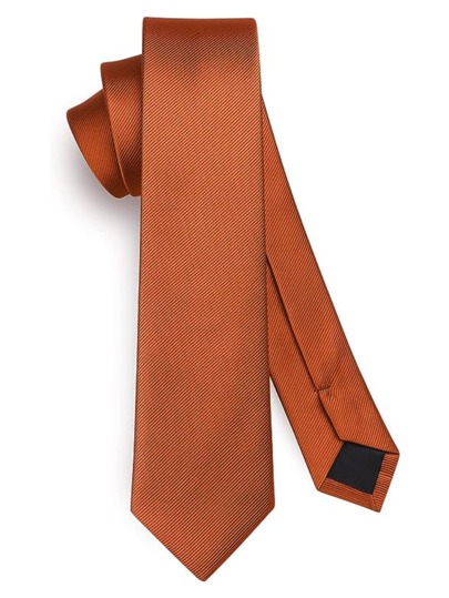 Men's 6cm Single Narrow Necktie In Bright Orange