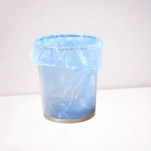 75入組5捲/包4加侖浴室小型垃圾袋,一次性薄垃圾袋,廚房儲存用塑料袋 - 藍色 - 查看 2