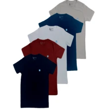 Men Shirts - 酒紅色 - 查看 2