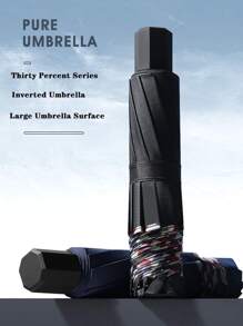 Windproof Travel Umbrella Foldable 10-ribs Strong Portable Umbrella For Men And Women To Block The Rain And Sun - Black - View 1