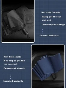 Windproof Travel Umbrella Foldable 10-ribs Strong Portable Umbrella For Men And Women To Block The Rain And Sun - Black - View 7