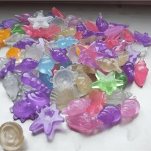 50pcs/100pcs Night Glow Sea Shells For Aquarium Landscape, 1.5g Ocean Rocks & 2cm Fluorescent Gemstones Mix-Color Random Aquarium Base Material Decoration - Multicolor - View 3