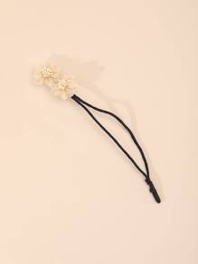 1pc Ladies' Flower Design Hair Bun Maker, Suitable For Daily Use Elegant