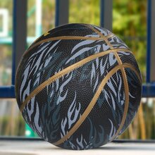Authentic Size 5 Flame Basketball, Durable, Eye-Catching And Cool, Suitable For Both Indoor And Outdoor Use By Adults And Teenagers - Black - View 5