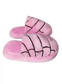 pantuflas de peluche con forma de conchas de pan "pantuconchas - Rosa - Ver 4