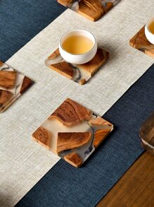 1入組木紋杯墊 - 彩色 - 查看 7