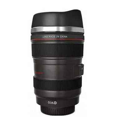 HappyWare Termo en Forma de Lente de Cámara 24-105mm Acéro Inoxidable para Viaje, Café o Té- Réplica de Lente de cámara 24-105mm, 500ml