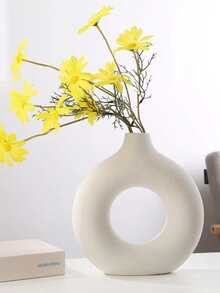 1 Miếng Matte Frosted Trắng Lấm tấm Gốm sứ Bình hoa In Chiều cao - trắng - Xem 4