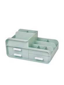 1pc Desktop Drawer Style Storage Box For Skin Care, Plastic Organizer With Creative Multifunctional & Modern Minimalist Design Can Also Be Used As Pen Holder, Storage Box For Makeup At Home/office, Large Capacity Desktop Storage Box - Pink - View 4