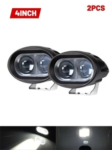 1對4英寸atv 4x4汽車led霧燈,高清黃白色鏡片,11000lm,聚光和泛光組合 - 軍綠色 - 查看 1