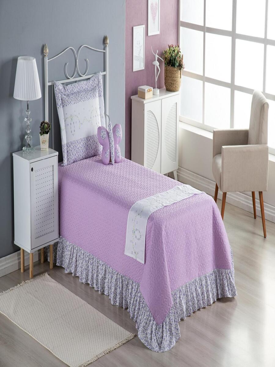 Bedspread - 紫丁香色 - 查看 1