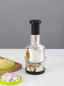 1入組洋蔥切割器手持蔬菜切割器 - 手動豆腐切割機手持食物切割器手持式蔬菜切割器手動洋蔥手持碎肉機洋蔥壓碎切碎機，蔬菜水果工具，廚房用品，切割器，食品，沙拉，裝飾品，收納，派對，生日。 - 銀色 - 查看 3