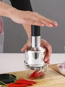 1入組洋蔥切割器手持蔬菜切割器 - 手動豆腐切割機手持食物切割器手持式蔬菜切割器手動洋蔥手持碎肉機洋蔥壓碎切碎機，蔬菜水果工具，廚房用品，切割器，食品，沙拉，裝飾品，收納，派對，生日。 - 銀色 - 查看 7