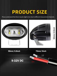 1對4英寸atv 4x4汽車led霧燈,高清黃白色鏡片,11000lm,聚光和泛光組合 - 軍綠色 - 查看 5