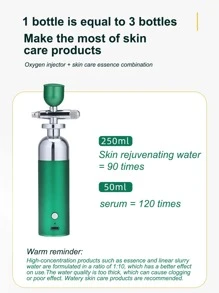 Portable High Pressure Oxygen Injection Device For Home Use, Rechargeable Nano Sprayer For Skin Moisturizing, No Needle Water Oxygen Beauty Instrument, Suitable For Model Coloring, Nail Art And Tattoo, Long Green Version - Green - View 8