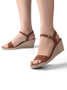 Women Heeled Sandals - Lạc đà - Xem 3