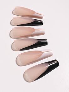 Nâng Của bạn Phong cách Với 48 Dài Móng Tay Làm móng tay Tiếng Pháp Móng tay Bộ Đối với phụ nữ Và Cô gái - Nhiều màu - Xem 7