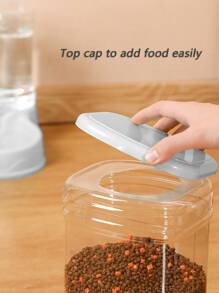 1 Miếng 3.8L Thú cưng Đồng hồ tự động Feeder Đối với Trong nhà Mèo Và Chó - Xám - Xem 3