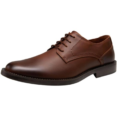 SHOESMALL Men's Dress Shoes Dark Brown Retro Casual Dress Shoes for Men