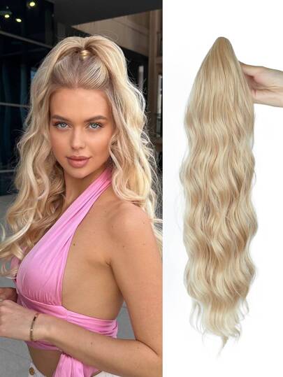 Strawberry Blonde Long Curly Synthetic Hair Extension