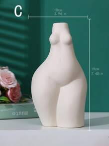 創意個性化白色女性身體花瓶,女性曲線花瓶,獨特的減壓設計,裝飾花瓶,創意花瓶,現代波希米亞風格家居裝飾陶瓷花瓶,(生日禮物) - 白色 - 查看 6