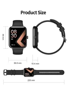 SENBONO 女士男士智能手錶，1.83 英寸觸摸屏健身追踪器，適用於 Android 和 IOS 手機，帶心率睡眠追踪功能，IP68 防水，20 多種運動模式，血氧，健身智能手錶 - 金色 - 查看 8