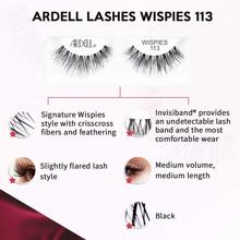 Ardell - 5 Pairs - Wispies 113 False Eyelashes - High Volume, Long Length, Lightweight, Hand-Crafted, Reusable - Natural, Feathered Look - Ideal for Everyday Glamour, Special Events - Easy Application, Comfortable Wear