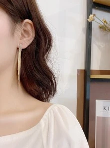 1 par de pendientes de borla elegantes simples de aleación de cobre adecuados para uso diario