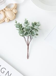 1 捆（6 头）人造植物、迷你桉树叶字母、花束 DIY、花环材料、糖果盒配件、家庭婚礼装饰、新娘手腕花、胸花、头花材料、情人节礼物、新年装饰、生日派对蛋糕配件、假植物、秋季装饰、房间、书桌、花园装饰、房间装饰用品、情人节、礼物 - 軍綠色 - 查看 6