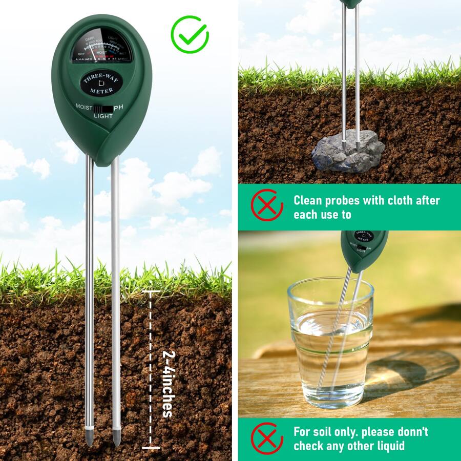 6 Packs Soil Moisture Sensor Meter Set, Outdoor Soil Meter For Plant Test, Water Monitor Indicator For Indoor Gardening, Soil Pot Plants Humidity Test | Fruugo CH