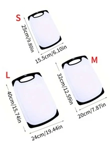 1PC Chopping board,  plastic cutting board, raw and cooked food, non slip cutting board, pp auxiliary food, household use - Multicolor - View 5
