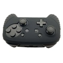 1個switch Pro遊戲手柄矽膠保護套,防汗、防滑、防刮損、防塵,提高遊戲控制體驗 - 黑色 - 查看 4