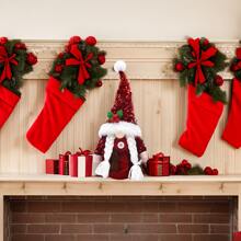 1入組聖誕小矮人聖誕裝飾,聖誕樹小矮人玩偶,小矮人裝飾裝飾品,A喜慶假期配件適用於房間裝飾,生日派對,和聖誕禮品 - 珠片-辮子 - 查看 5