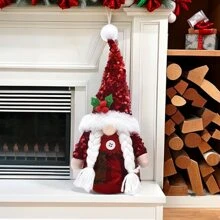 1入組聖誕小矮人聖誕裝飾,聖誕樹小矮人玩偶,小矮人裝飾裝飾品,A喜慶假期配件適用於房間裝飾,生日派對,和聖誕禮品 - 珠片-辮子 - 查看 2