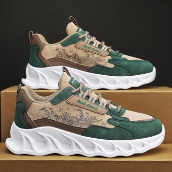 Men's Chunky Sneakers, Four Seasons New Chunky Shoes, Athletic & Casual Footwear, Versatile Thick Sole Sneakers