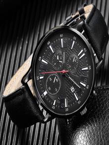 Set Reloj Caballero Negro Con Pulseras Hombre - Negro - Ver 2