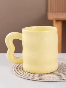 Yellow Cute Animal Cat Shaped Mug - Yellow - View 5