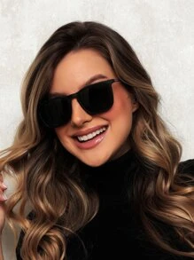 Óculos De Moda Feminina Casual Presente Perfeito Para Amigos Para Uso Diário COM ESTOJO LENTE UV400