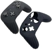 1個switch Pro遊戲手柄矽膠保護套,防汗、防滑、防刮損、防塵,提高遊戲控制體驗 - 黑色 - 查看 1