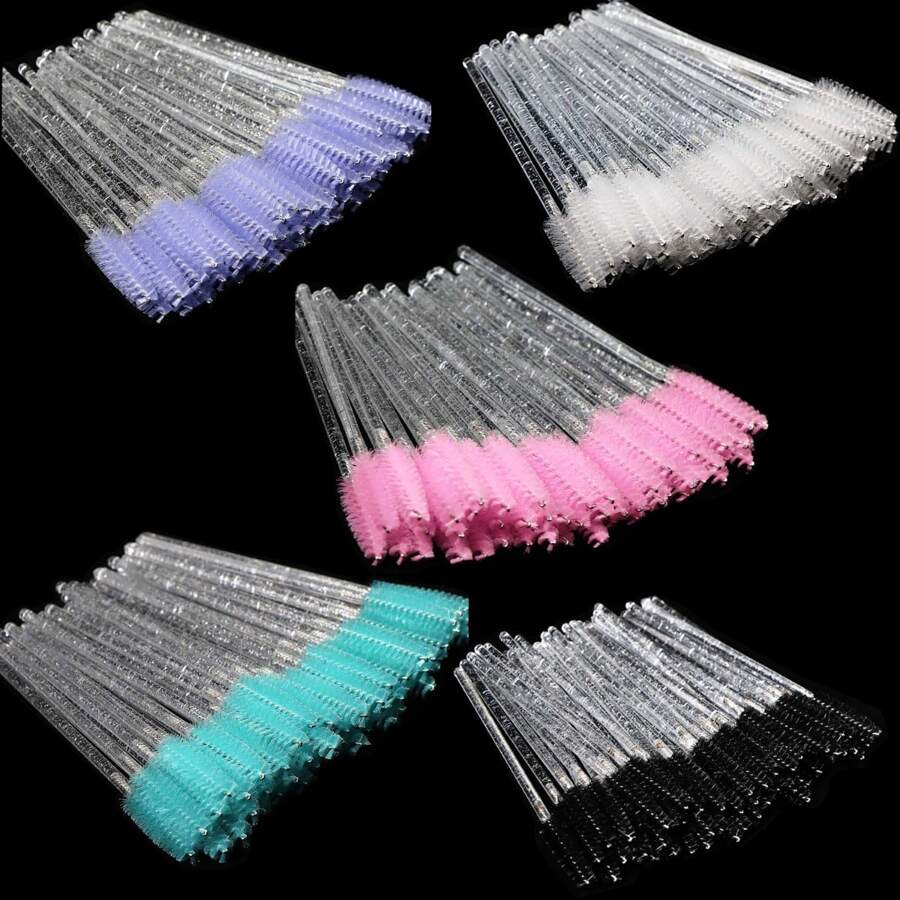 20pcs/pack Disposable Crystal Eyelash Brush, Eyelash Comb, Eyelash