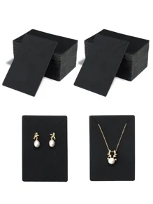 50入組/包皮革耳釘顯示卡適用於首飾類儀式 - 5cm - 查看 4