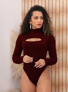 Women Bodysuits - 酒紅色 - 查看 1