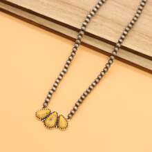 1pc Simple Women's Beaded Necklace In Bohemian Turquoise Andpearl Style Is Perfect For Everyday Wear And Party Gifts - Multicolor - View 7