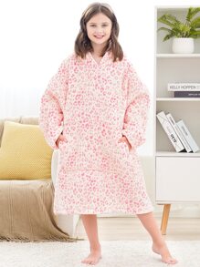 Ropa Térmica Para El Hogar Con Estampado De Leopardo Rosa Para Niñas - Multicolor - Ver 6