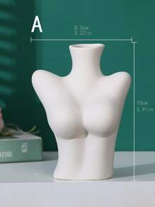 創意個性化白色女性身體花瓶,女性曲線花瓶,獨特的減壓設計,裝飾花瓶,創意花瓶,現代波希米亞風格家居裝飾陶瓷花瓶,(生日禮物) - 白色 - 查看 4