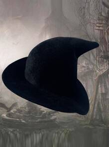 1pc Witch Hat For Halloween/stage Party Costume Accessory Prop - Black - View 2
