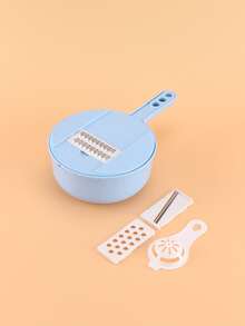 廚房多功能蔬菜切割器馬鈴薯切片器家用刨切花馬鈴薯切片器1套 - 藍色 - 查看 3