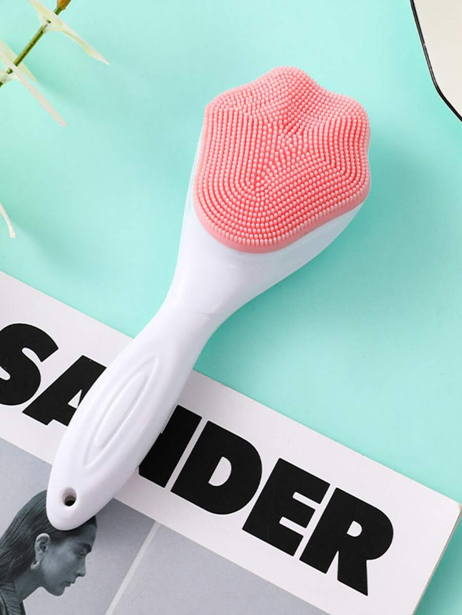 1入組矽膠去角質刷手持臉部清潔刷去黑頭防水臉部護理 - 粉色 - 查看 1